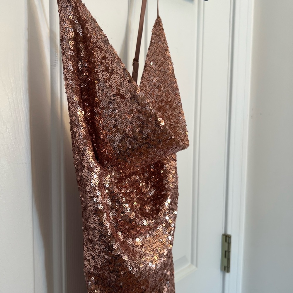 Fashion Nova Pink Sequin Dress